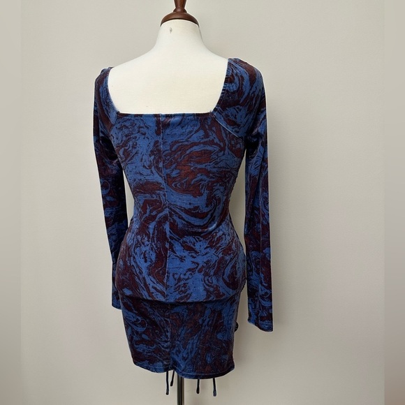 Nwot Wild Fable Velvet Mini Dress with Ruching! Size S - Picture 3 of 5